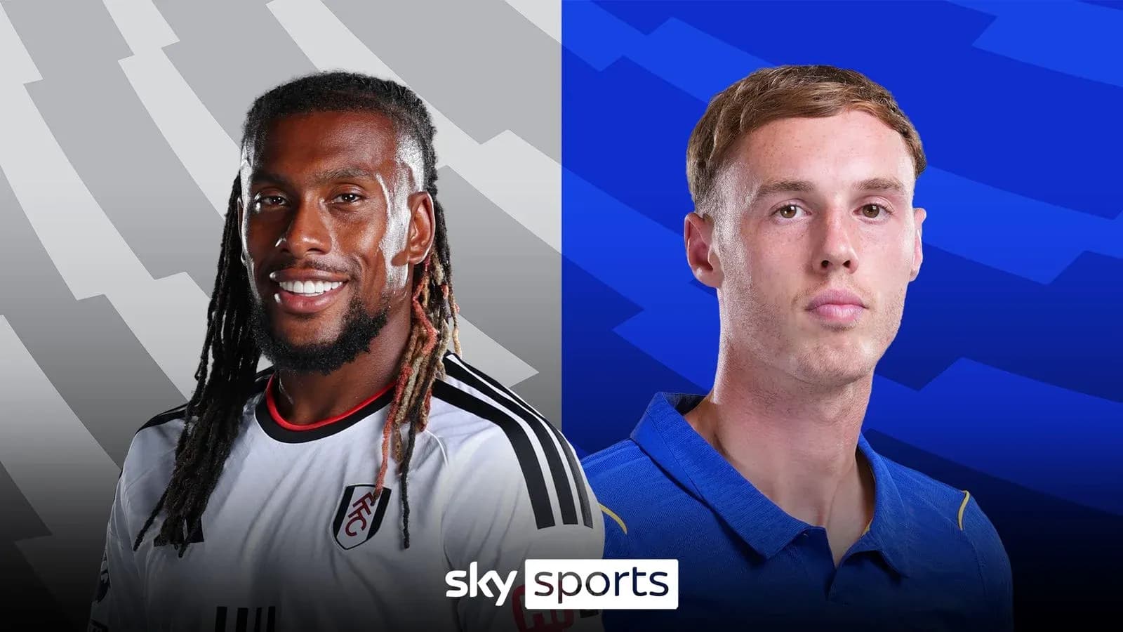 Два футболиста на фоне с логотипом Sky Sports