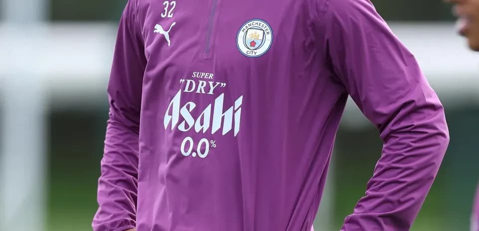 Игрок Manchester City на тренировочном занятии