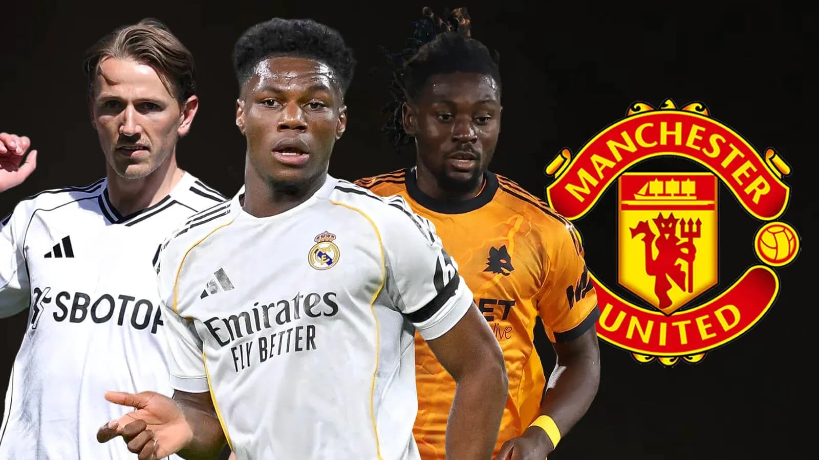 Игроки в формах разных команд с логотипом Manchester United