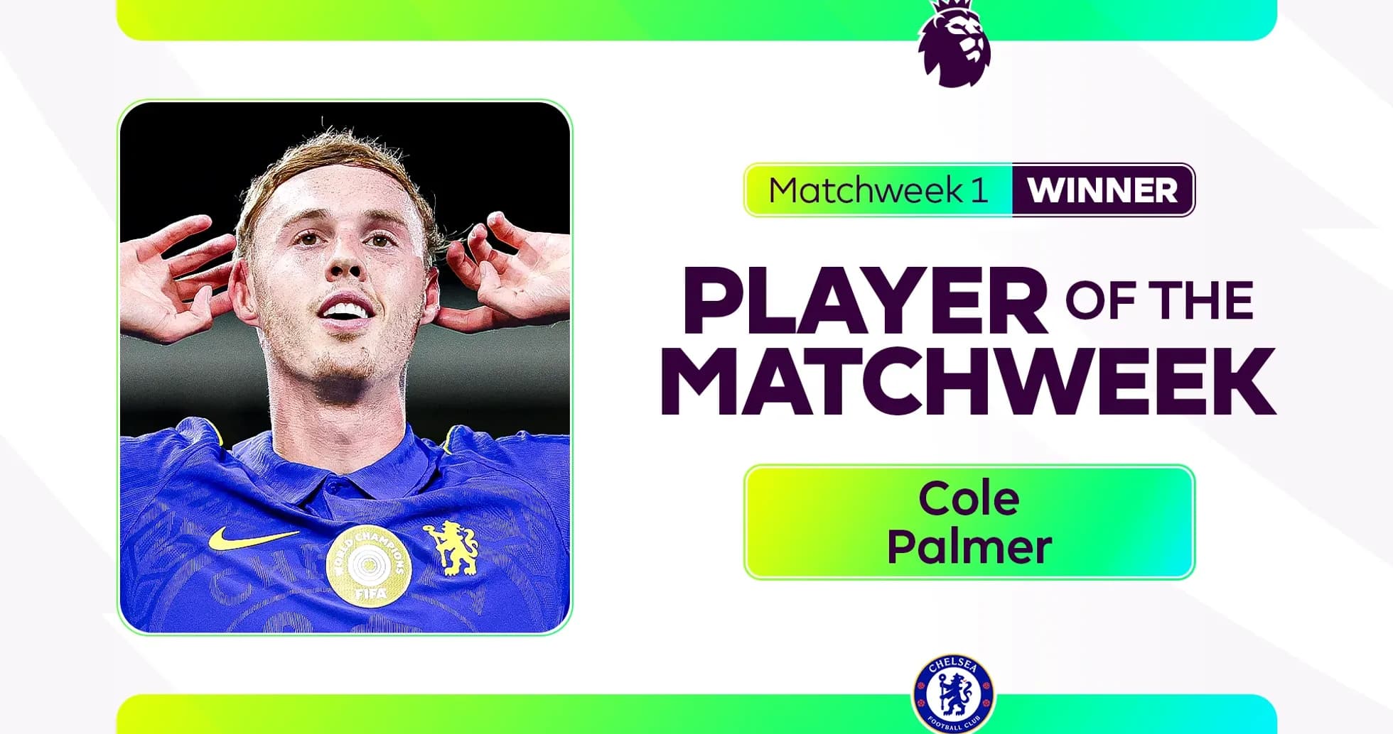 Cole Palmer awarded Player of the Matchweek