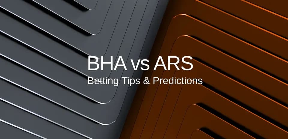 Фон с текстом о ставках на матч BHA против ARS