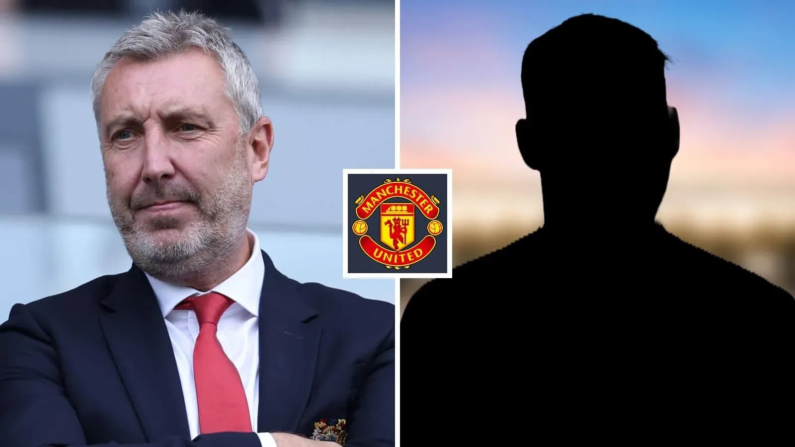 Человек в костюме с логотипом Manchester United