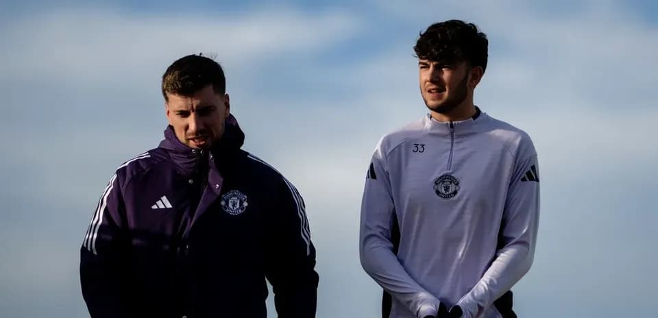 Игроки Manchester United на тренировочном поле