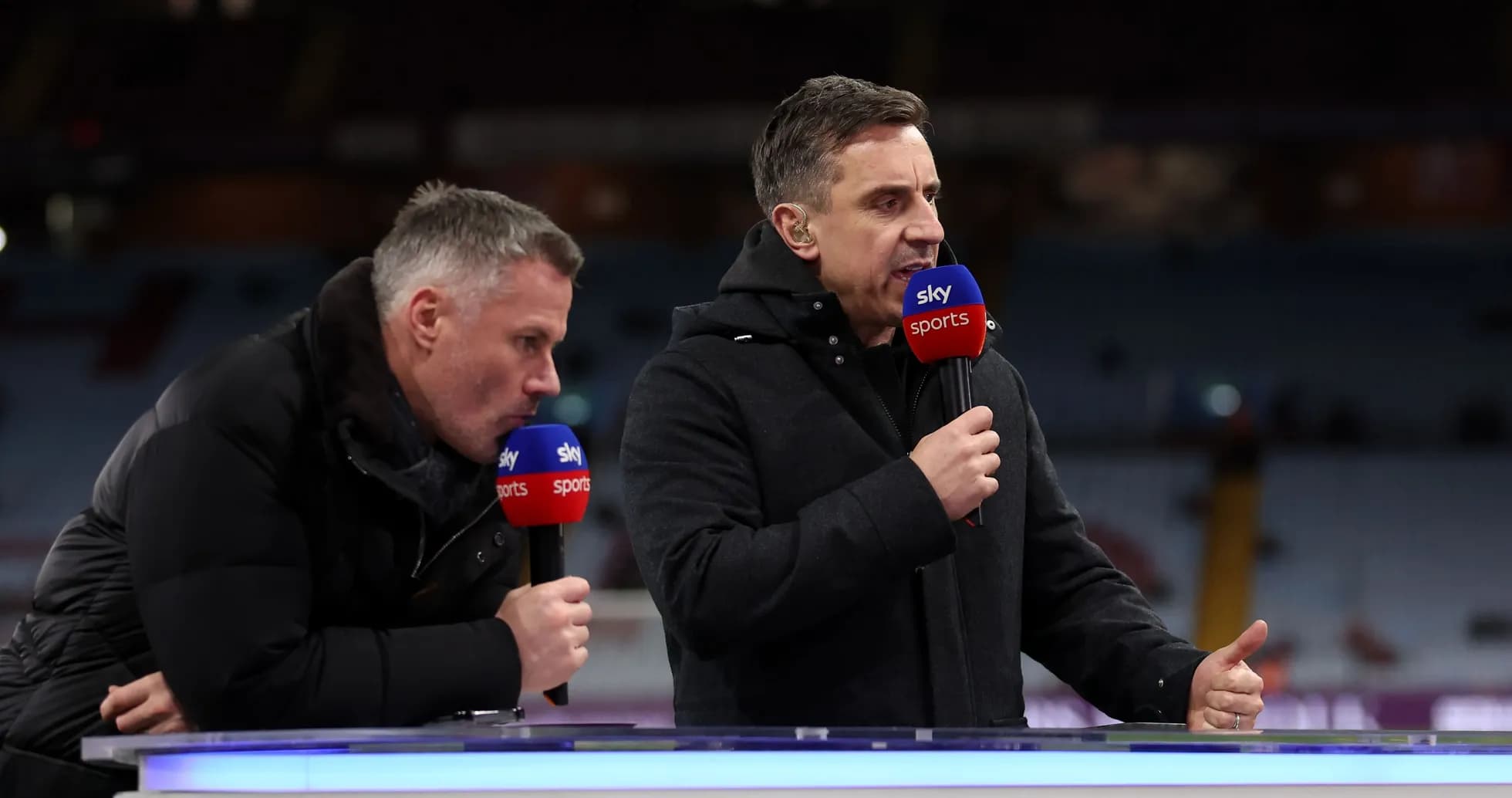 Комментаторы обсуждают матч на студии Sky Sports