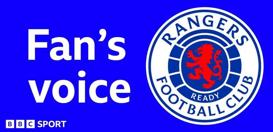 Логотип Rangers Football Club на синем фоне