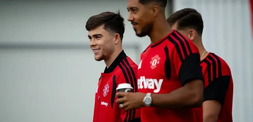 Игроки Manchester United на тренировочной сессии