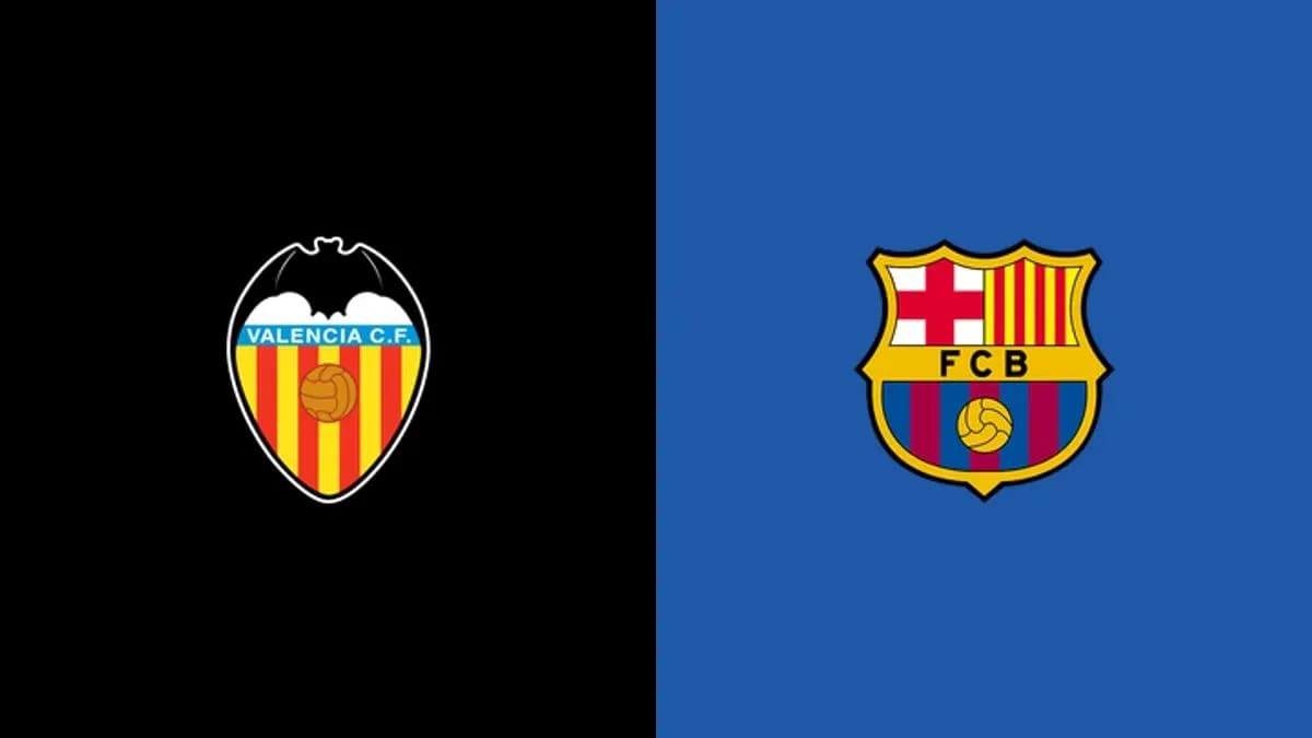 Логотипы Valencia C.F. и F.C. Barcelona