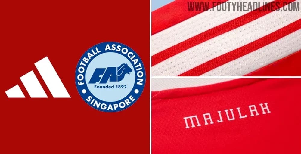 Футбольная форма Сингапура с логотипами Adidas и FA