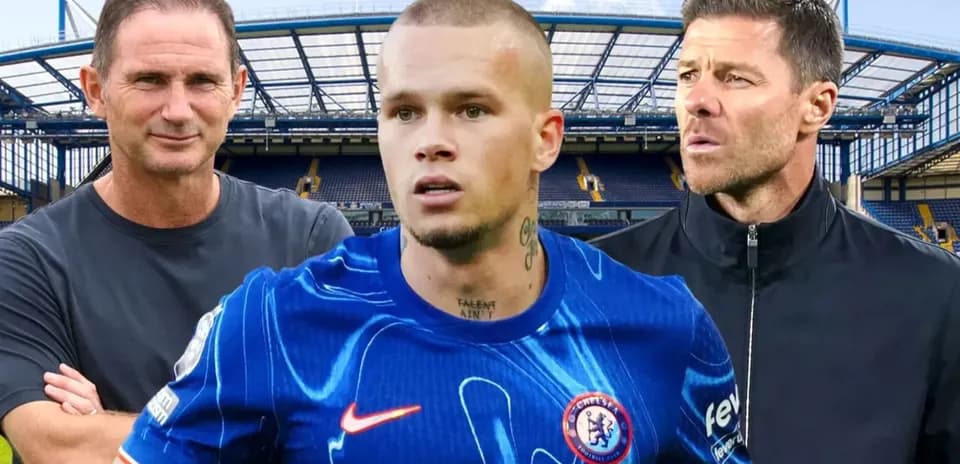 Тренеры и игрок Chelsea на стадионе Stamford Bridge