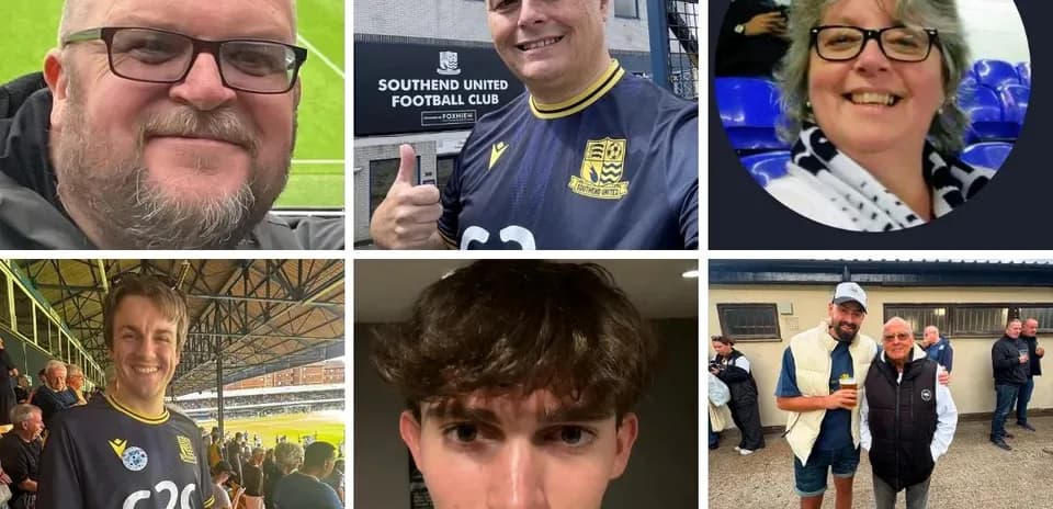 Фанаты Southend United на стадионе и вне его