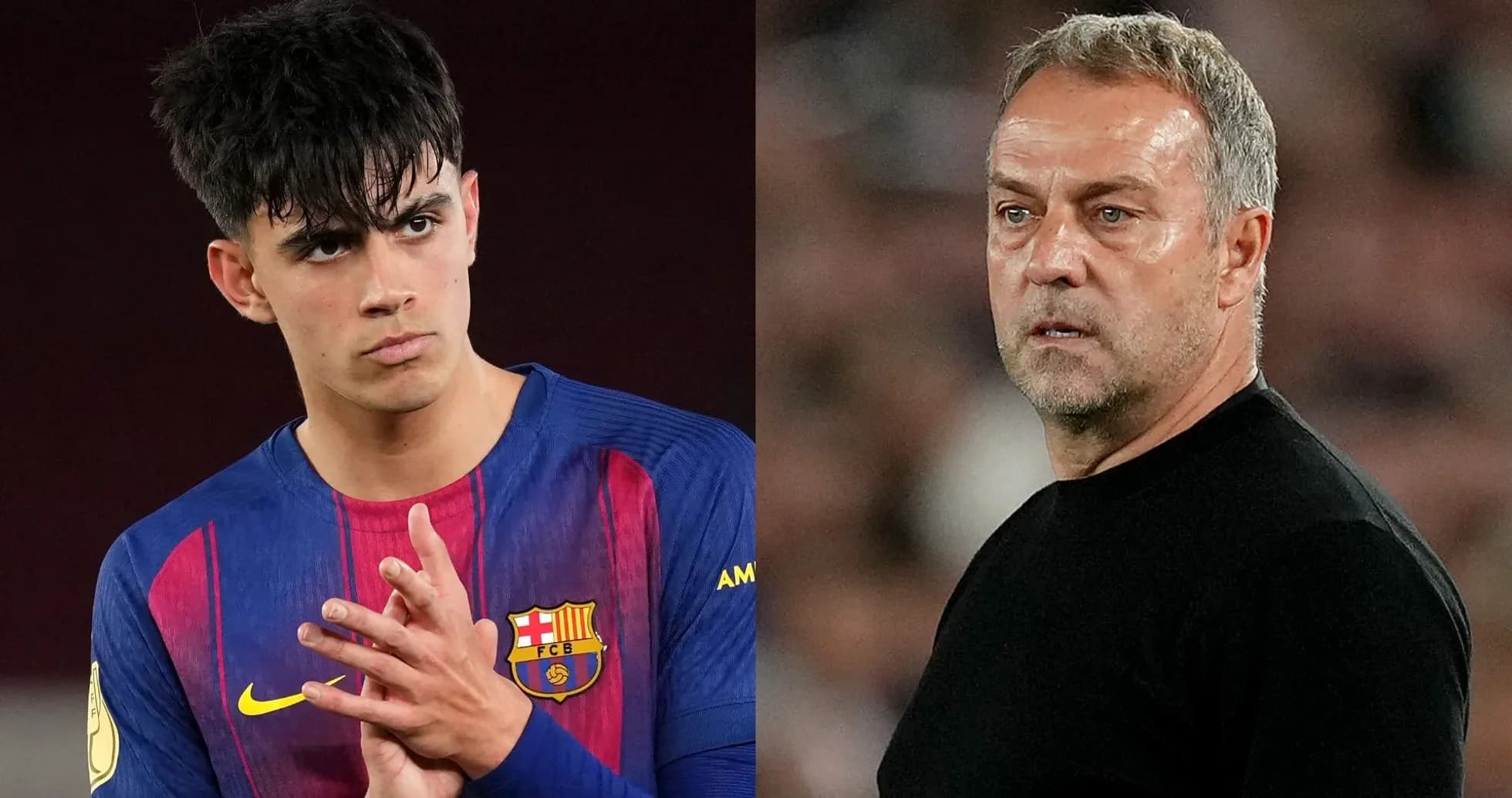 Игрок и тренер команды FC Barcelona на стадионе Игрок и тренер команды FC Barcelona на стадионе